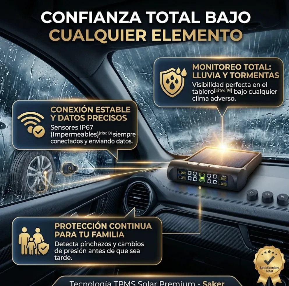 Medidor Presión Llantas Carga Solar