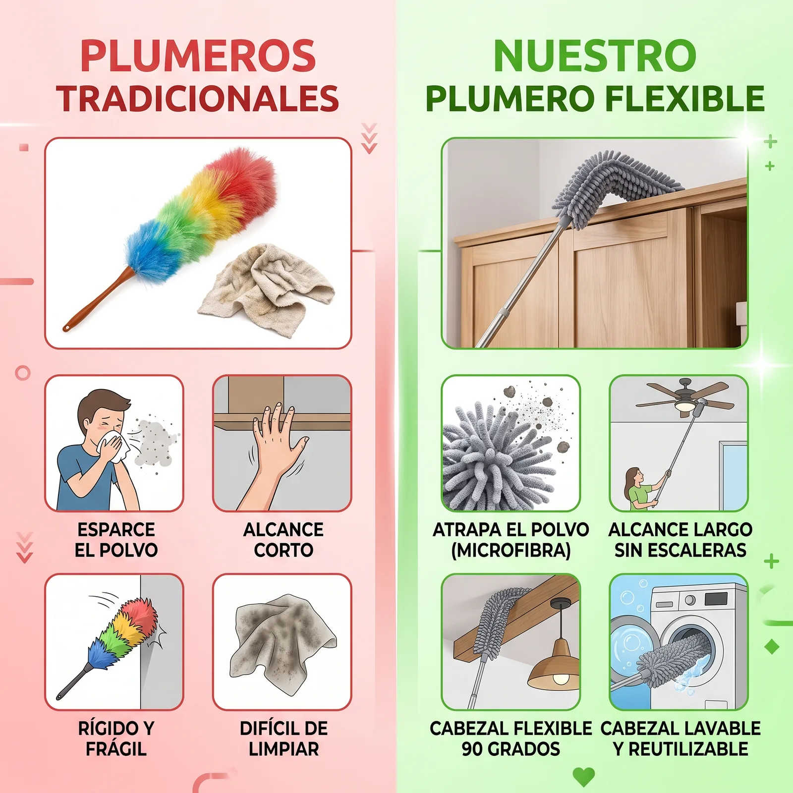 Plumero Multifuncional Extensible