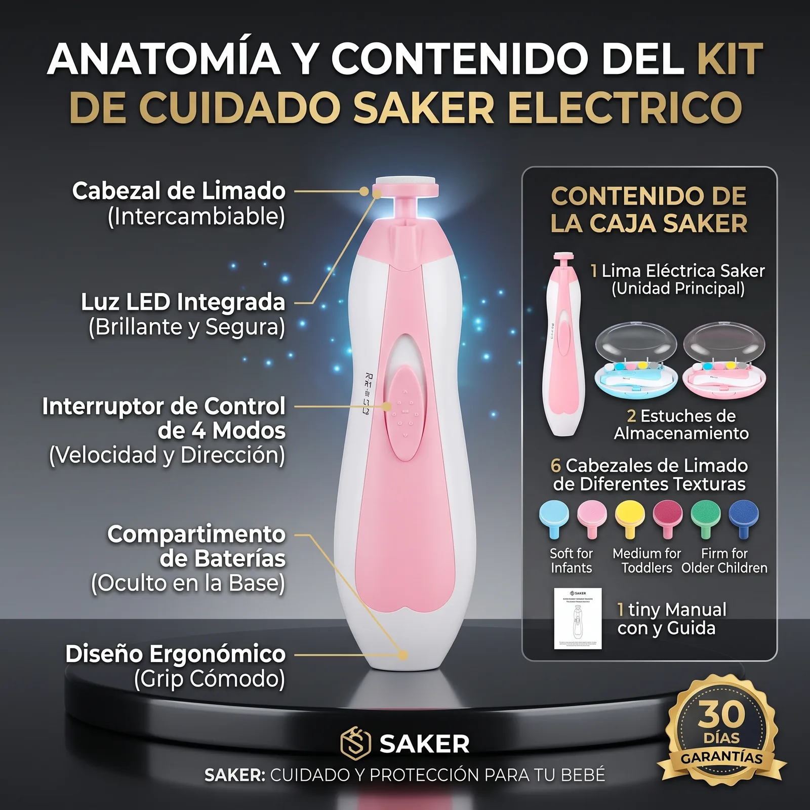 LIMA DE UÑAS PARA BEBE ELECTRICO
