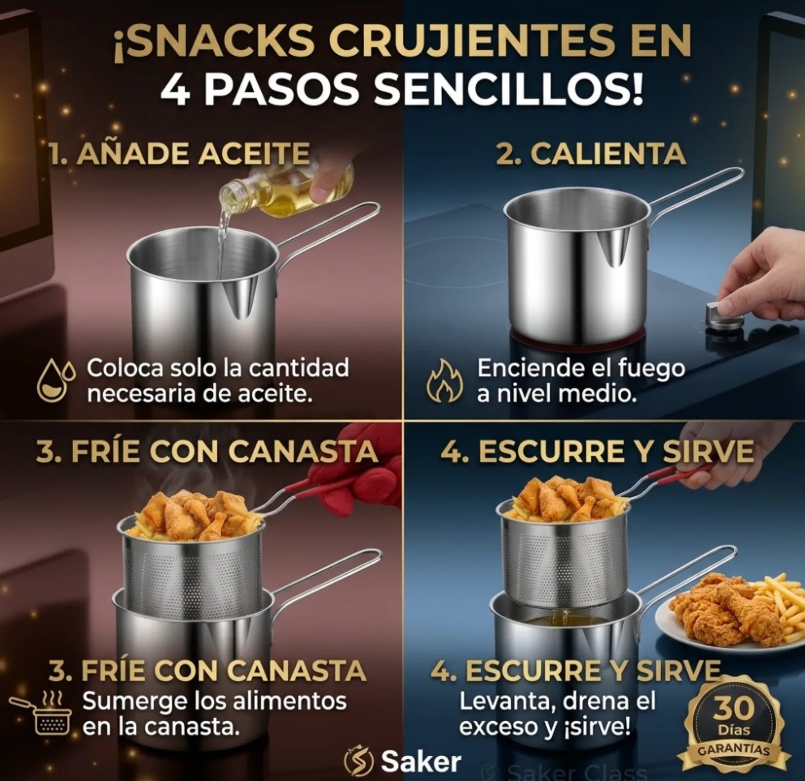 FREIDORA MINI CON CESTA COLADORA 1.2LT