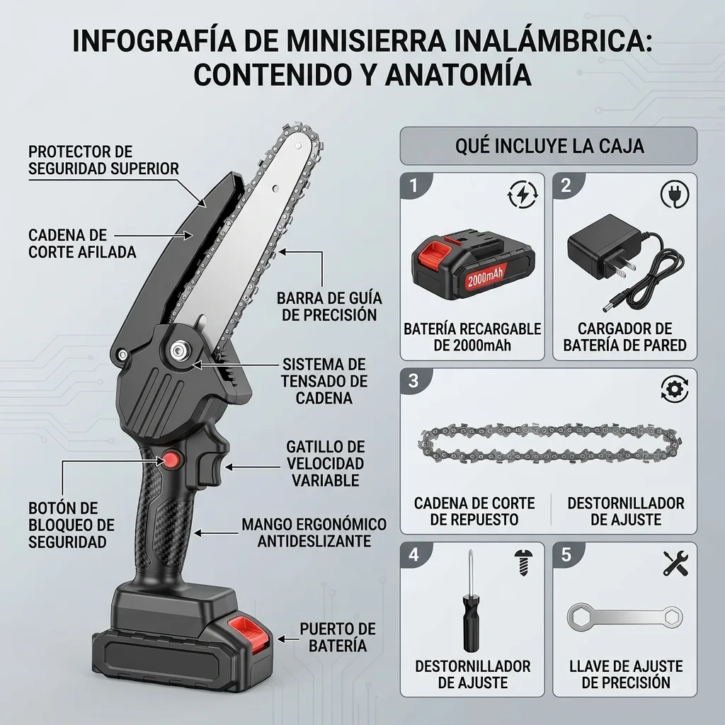 Motosierra De Mano doble Bateria