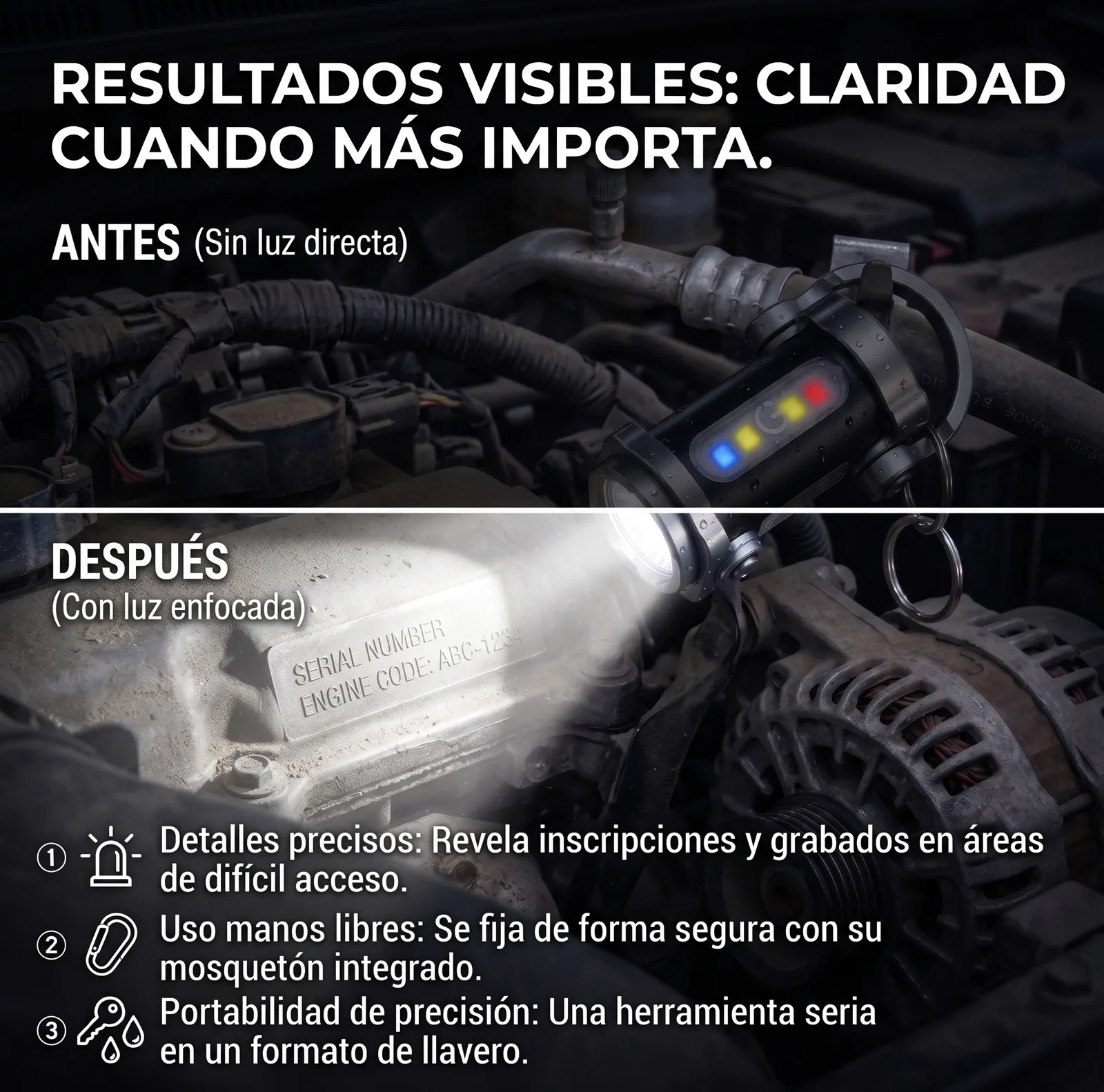 LINTERNA LLAVERO RECARGABLE USB