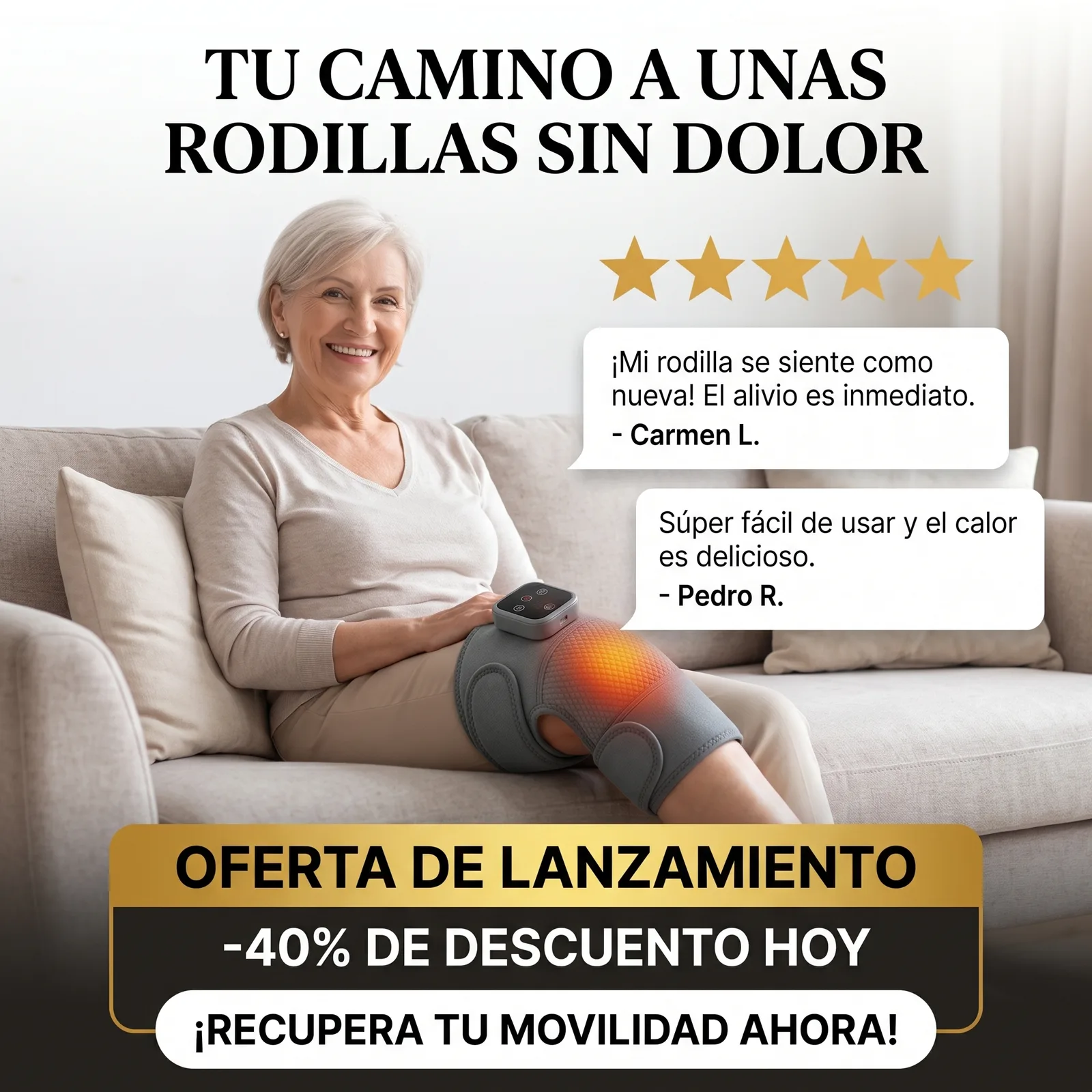 MASAJEADOR DE RODILLA TERMICA