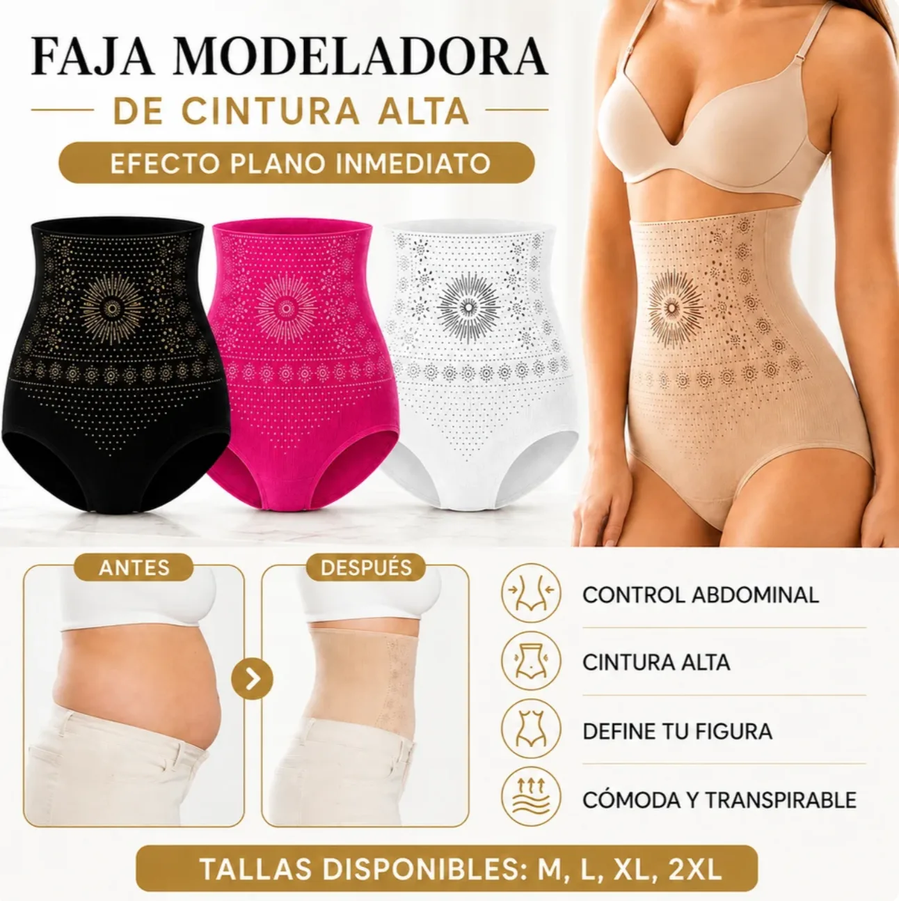 Faja moldeadora de cintura alta