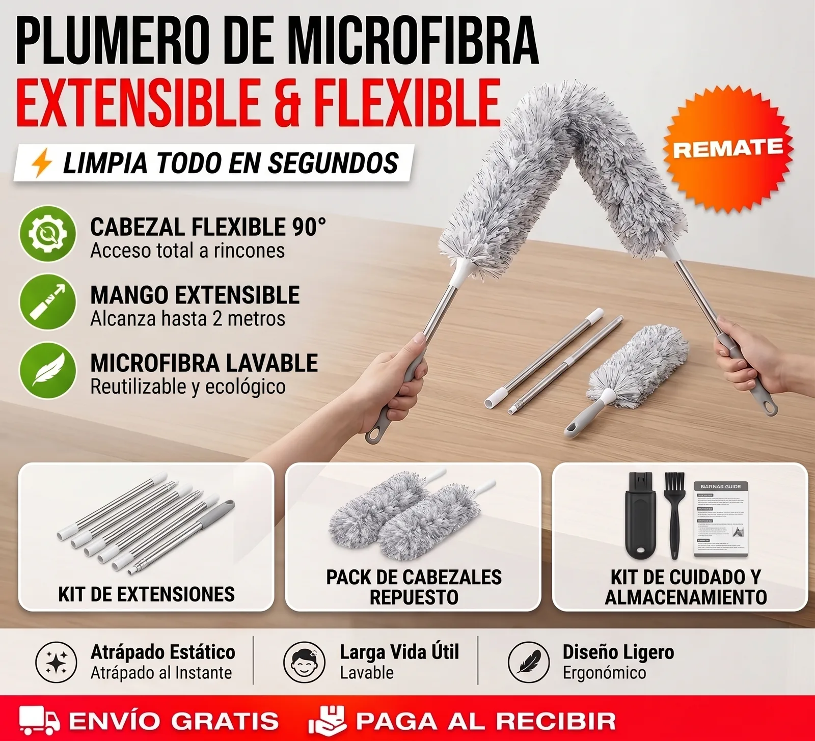 Plumero Multifuncional Extensible