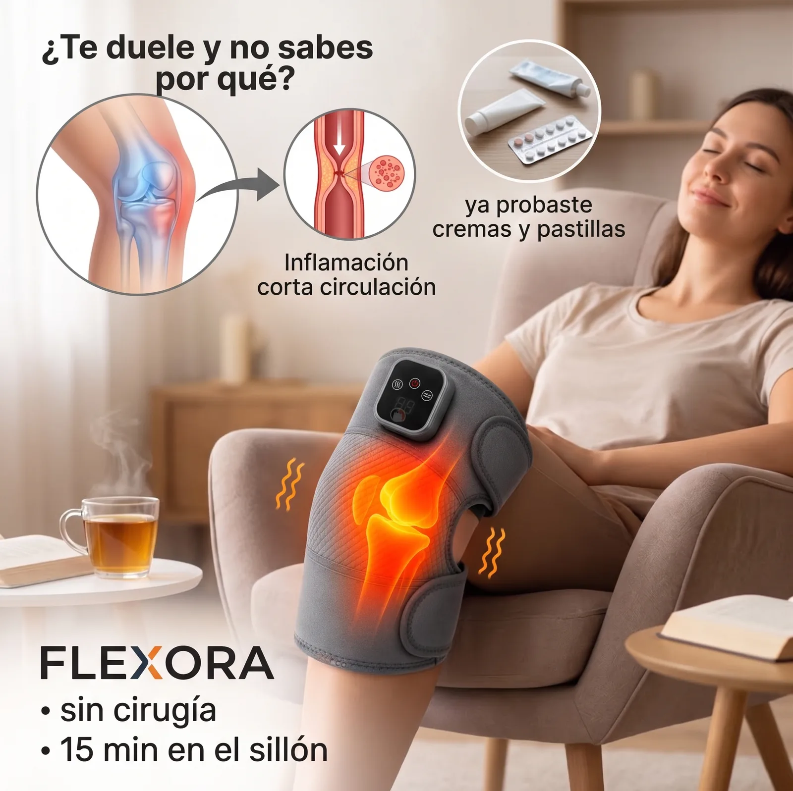 MASAJEADOR DE RODILLA TERMICA