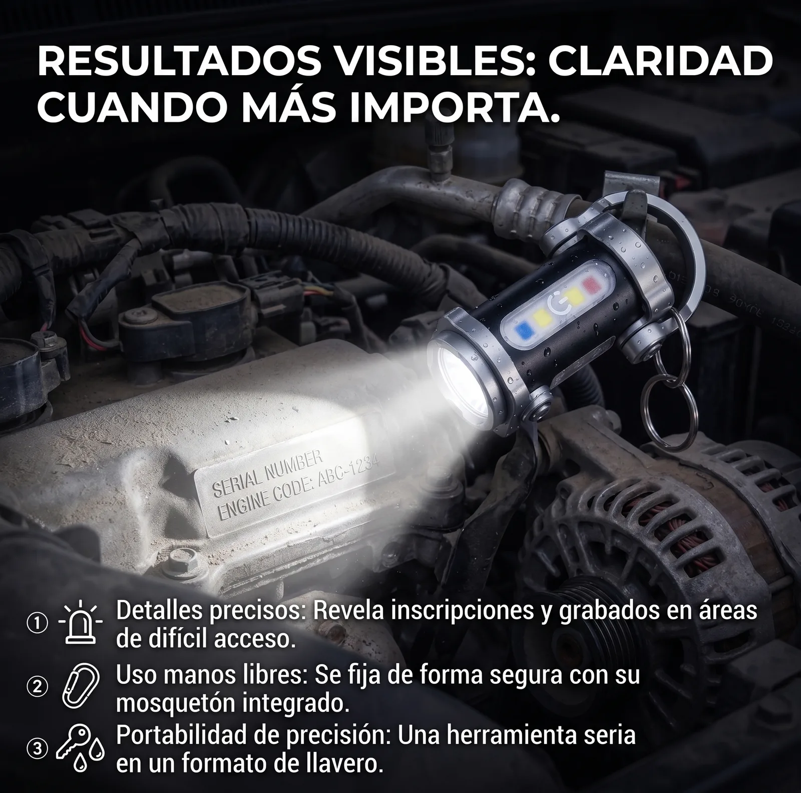 LINTERNA LLAVERO RECARGABLE USB