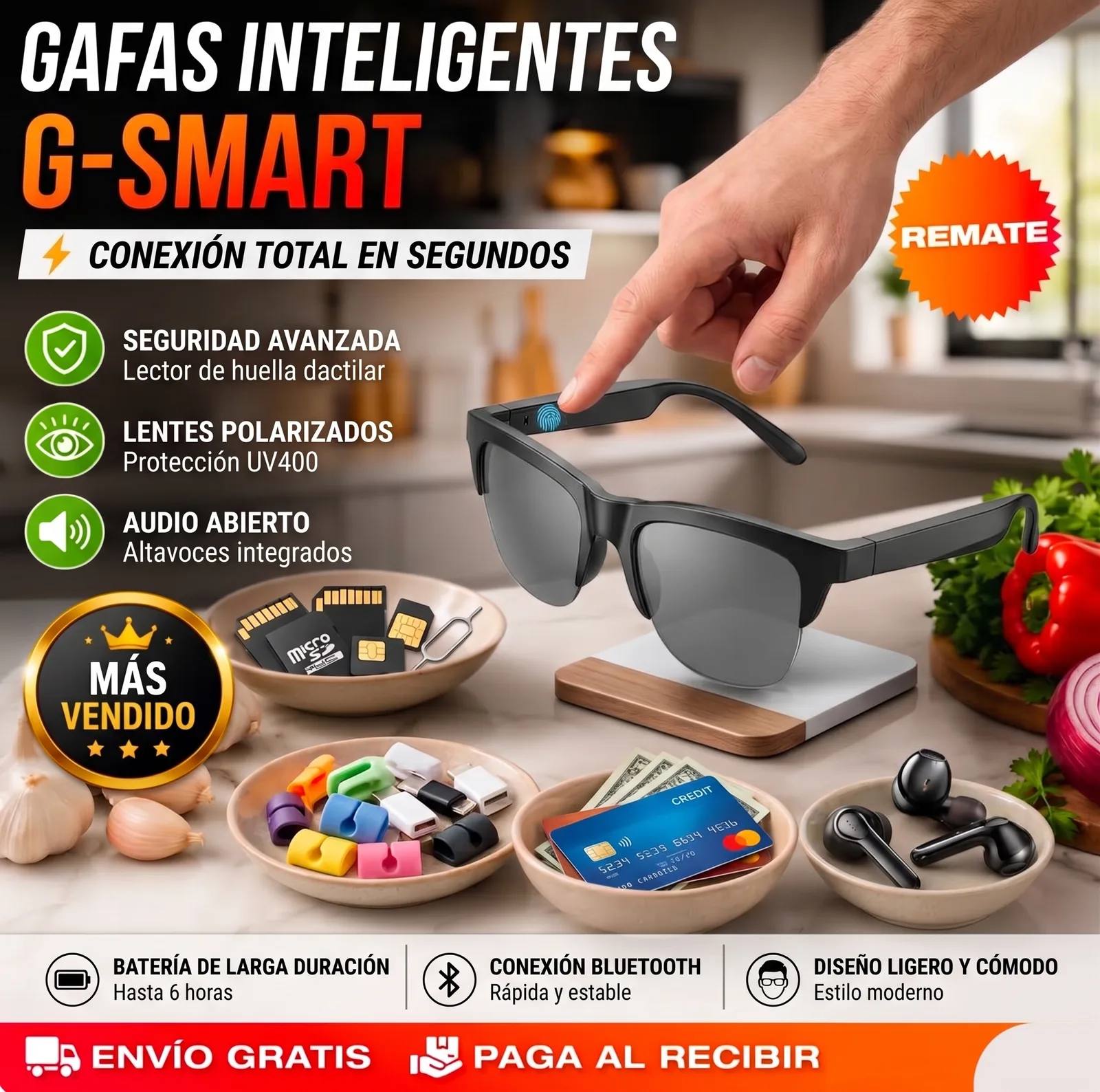 Gafas De Sol Bluetooth Inteligentes