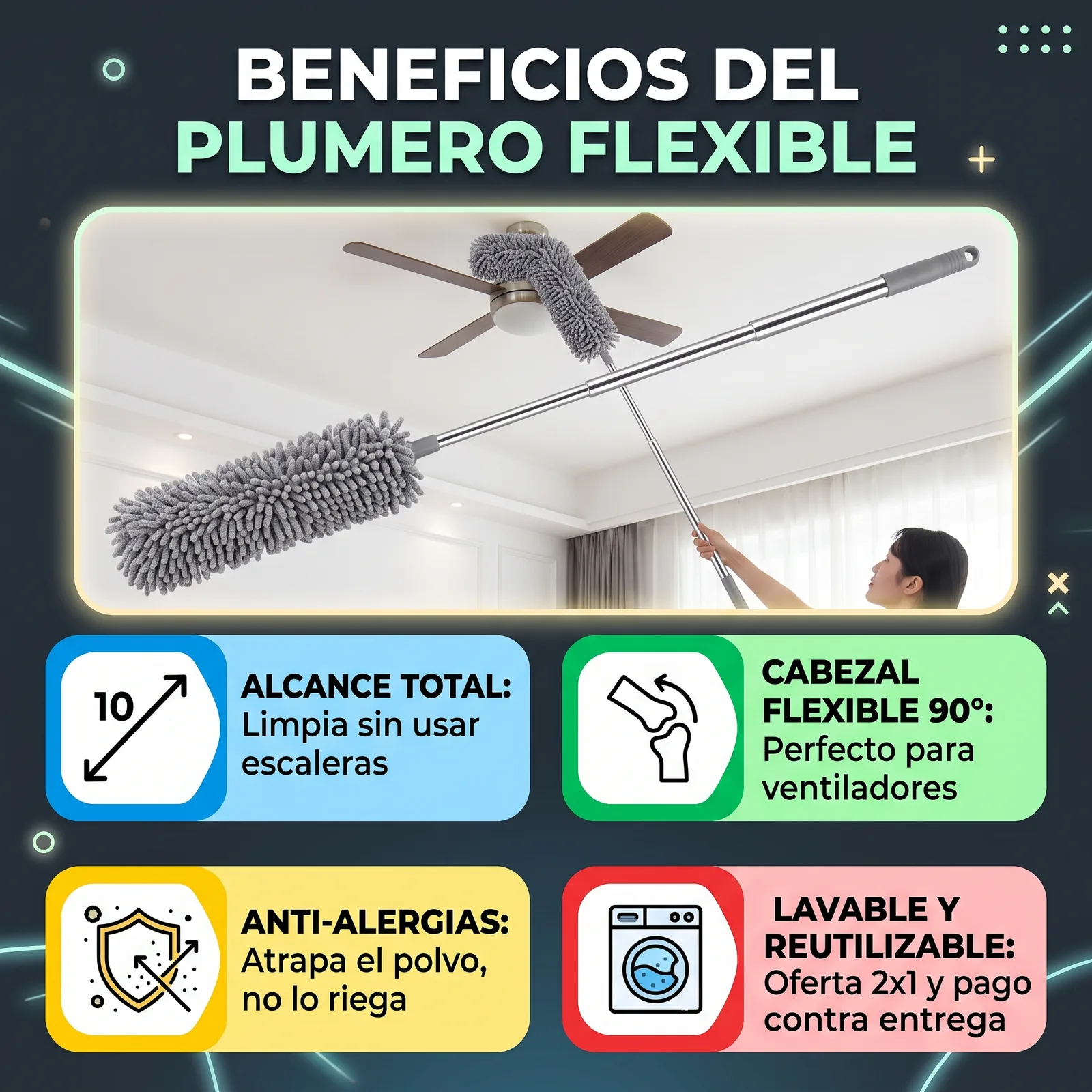 Plumero Multifuncional Extensible