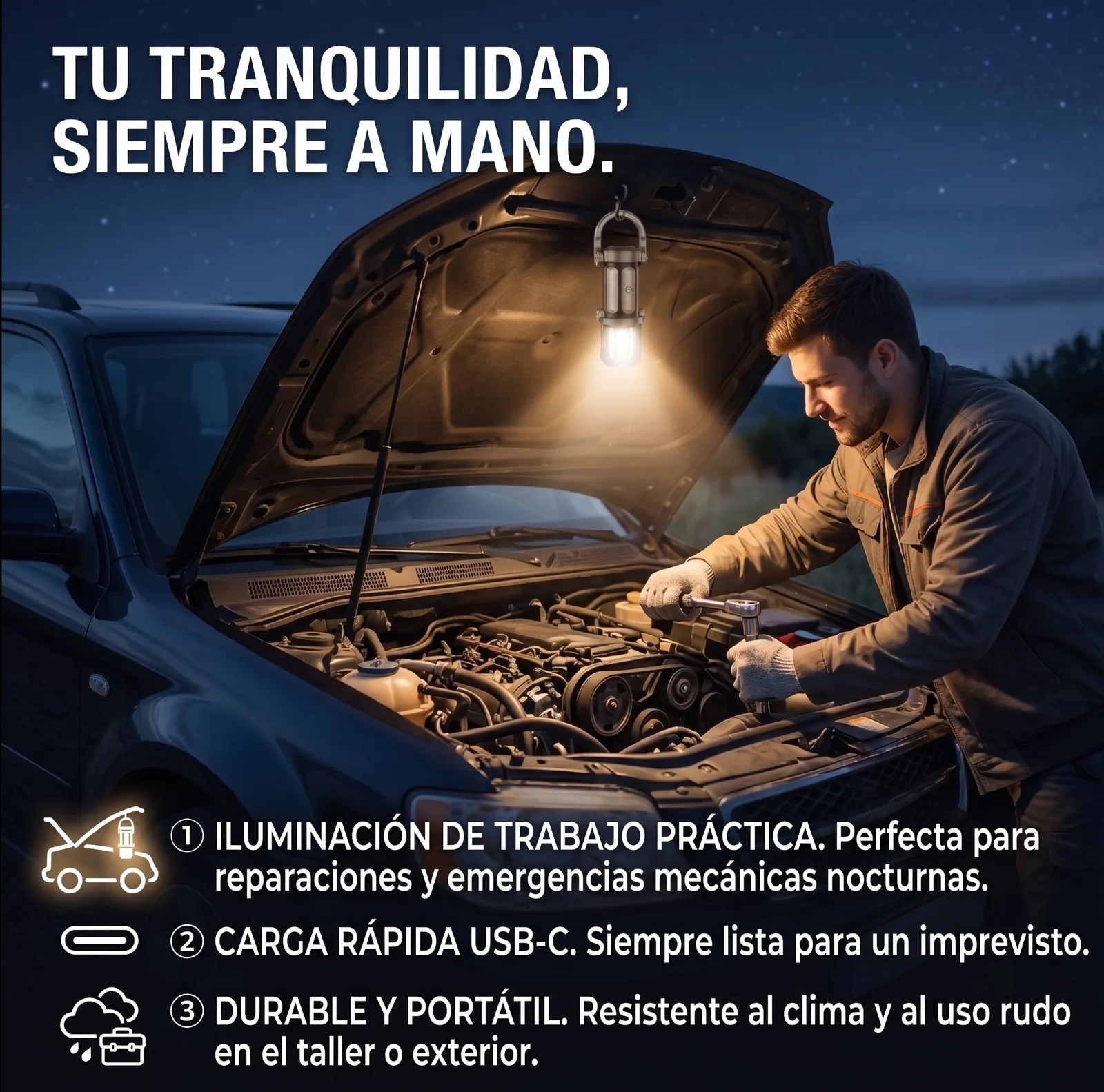 LINTERNA LLAVERO RECARGABLE USB