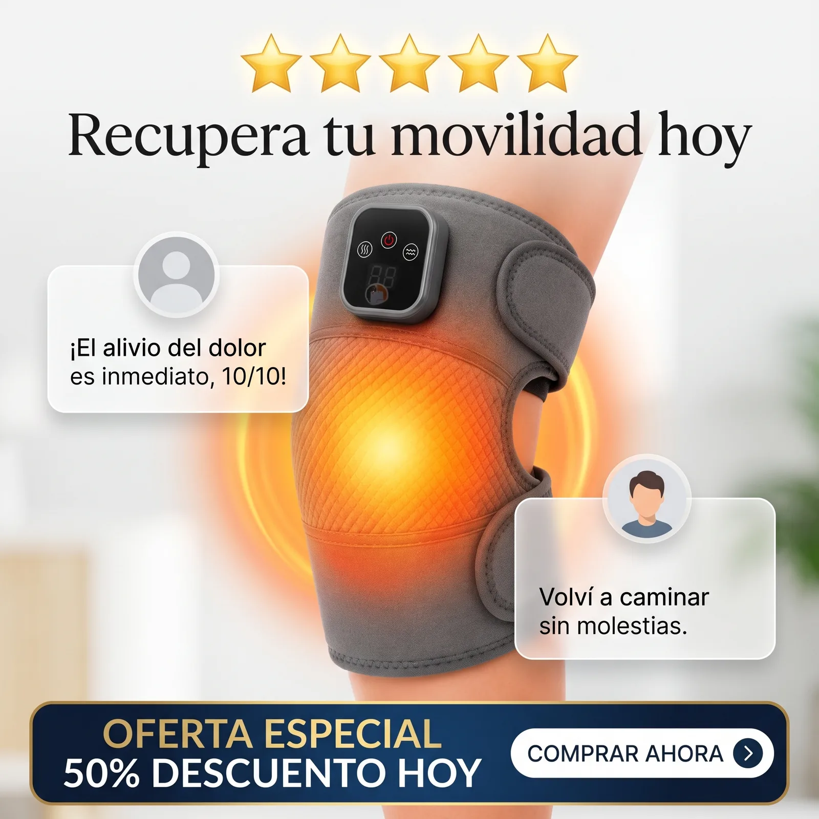MASAJEADOR DE RODILLA TERMICA