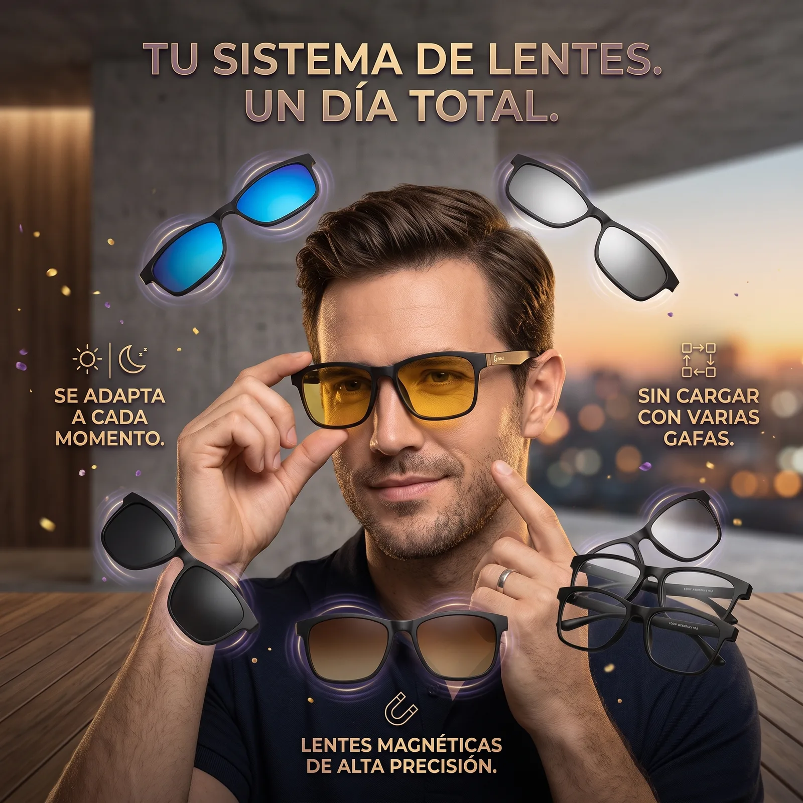 GAFAS 6 EN 1 MAGNETICAS