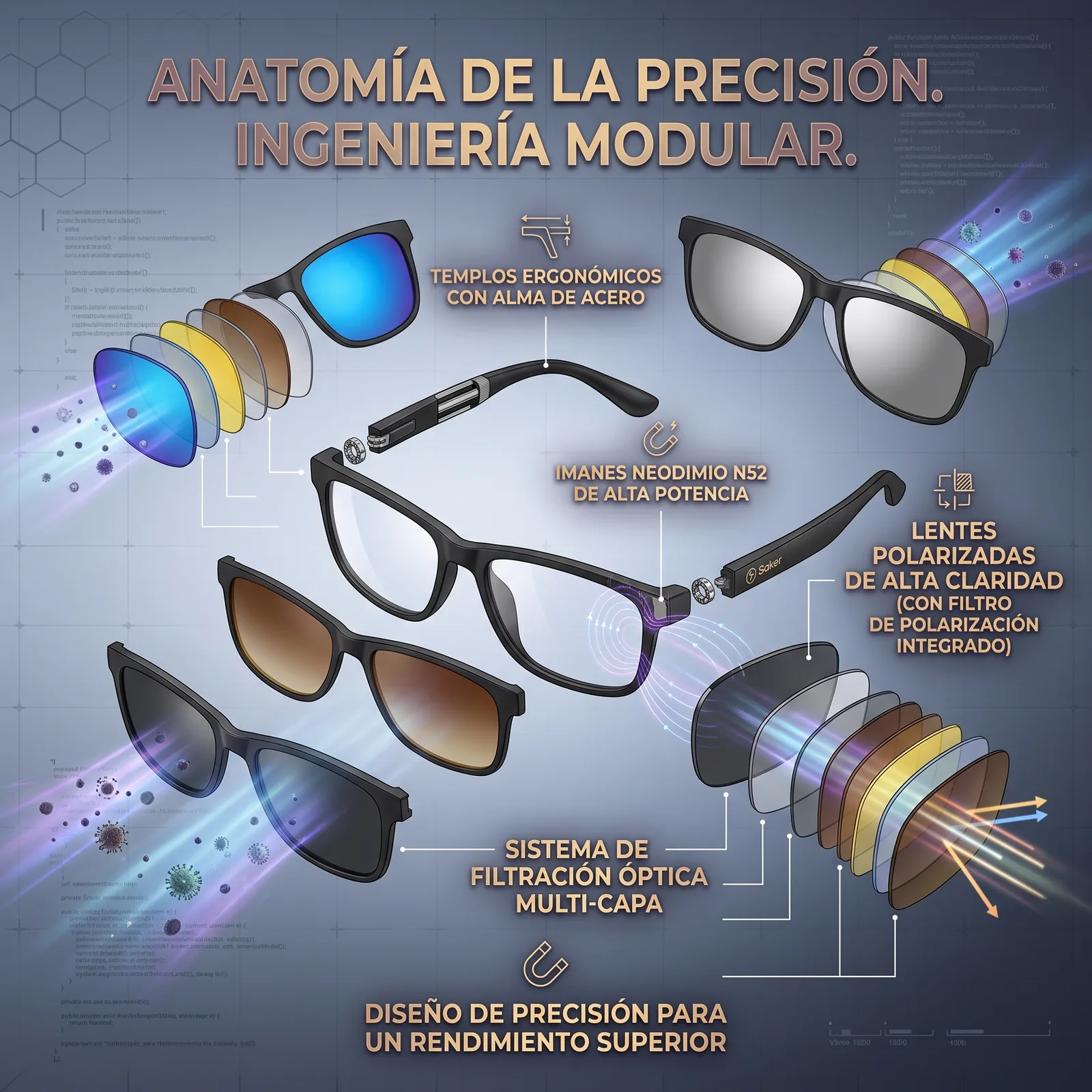 GAFAS 6 EN 1 MAGNETICAS