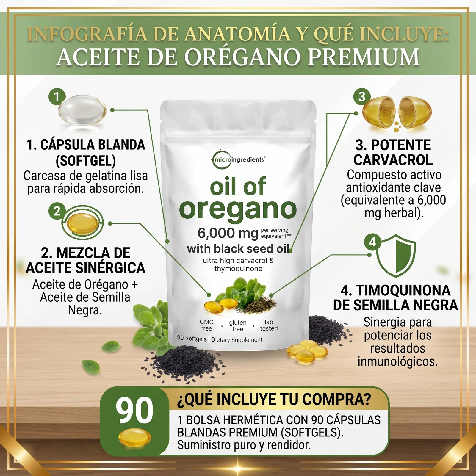 ACEITE DE OREGANO X 90 CAPSULAS